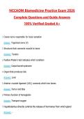 NCCAOM Biomedicine Practice Exam Questions with Correct Answers Pass the Exam&comma; 100&percnt; Verified &lpar;2026 &sol; 2027&rpar; Graded A&plus;