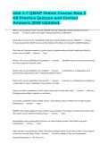 Unit 1-7 QMAP Online Course Step 2 All Practice Quizzes and Correct Answers 2026 Updated&period;