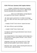 NURS 2750 Exam 1 Questions With Complete Solutions
