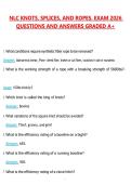 NLC KNOTS&comma; SPLICES&comma; AND ROPES&period; EXAM 2026 COMPLETE QUESTIONS AND 100&percnt; VERIFIED ANSWERS LATEST VERSION &lpar;PASS GUARANTEE&rpar;