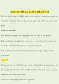 Baseball Rules & Officiating &ndash; 2020&ndash;2021 OHSAA Baseball Exam&comma; Ohio High School Athletic Association &vert; Complete Practice Exam with Answers&vert; 100&percnt; GUARANTEED