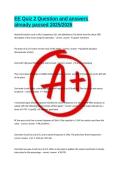 EE Quiz 2 Question and answers already passed 2025&sol;2026