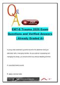 EMT-B Trauma 2026 Exam &ndash; 100&plus; Verified Q&As with Scenarios &ndash; Airway&comma; Bleeding Control&comma; Chest Injuries&comma; Burns&comma; Splinting