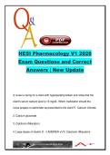 HESI PHARMACOLOGY EXAM COMPLETE PACKAGE DEAL