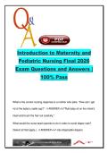 Introduction to Maternity and Pediatric Nursing Final 2026 &ndash; 180&plus; Verified Questions on Labor&comma; Newborn Care&comma; Childhood Illnesses&comma; Growth & Development