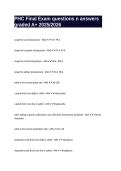 PHC Final Exam questions n answers graded A&plus; 2025&sol;2026