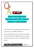 State Farm Agent Team Member Exam 2026 &vert; 100 Questions with Answers &vert; Auto&comma; Homeowners&comma; Life&comma; Claims