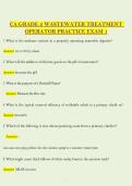 California Grade 2 Wastewater Treatment Operator &ndash; Practice Exam 1 &vert; Verified Answers & Study PDF A&plus;