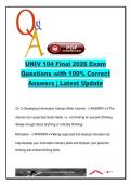 UNIV 104 EXAM COMPLETE PACKAGE DEAL