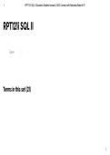 RPT121i SQL II 2026 Updated &vert; 100&percnt; Correct Questions with Detailed Rationales Rated A&plus;
