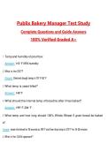 Publix Bakery Manager Test Questions with Correct Answers Pass the Exam&comma; 100&percnt; Verified &lpar;2026 &sol; 2027&rpar; Graded A&plus;