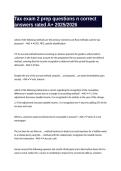 Tax exam 2 prep questions n correct answers rated A&plus; 2025&sol;2026