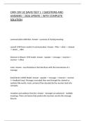 CMN 10V UC DAVIS TEST 1 &vert; QUESTIONS AND ANSWERS &vert; 2026 UPDATE &vert; WITH COMPLETE SOLUTION