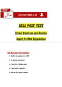 ACLS POST TEST  Actual Questions and Answers  Expert-Veriḟied Explanation 