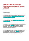 CMN 10V EXAM 2 STUDY GUIDE QUESTIONS COMPLETE WITH CORRECT ANSWERS 2026