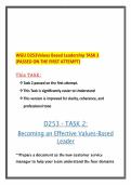 WGU D253Values Based Leadership TASK 2 &lpar;PASSED ON THE FIRST ATTEMPT&rpar;&period;pdf