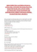 SMOG INSPECTOR CALIFORNIA EXAM ALL LEVELS 2026 &vert; COMPLETE QUESTIONS AND 100&percnt; VERIFIED ANSWERS LATEST VERSION &lpar;PASS GUARANTEE&rpar;