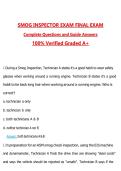 Smog Inspector Final Exam Questions with Correct Answers Pass the Exam&comma; 100&percnt; Verified &lpar;2026 &sol; 2027&rpar; Graded A&plus;