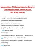 Social psychology 379 Athabasca final review chapter 1-6 Exam Questions with Correct Answers Pass the Exam&comma; 100&percnt; Verified &lpar;2026 &sol; 2027&rpar; Graded A&plus;
