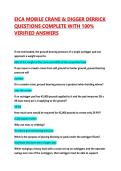 EICA MOBILE CRANE & DIGGER DERRICK QUESTIONS COMPLETE WITH 100&percnt; VERIFIED ANSWERS 2026&vert; VERIFIED EXAM QUESTIONS