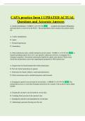 CAPA practice form 1 UPDATED ACTUAL Questions and Accurate Answers