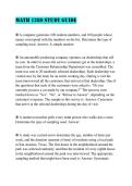 MATH 1280 Study Guide 