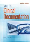 Test Bank for Guide to Clinical Documentation 3rd Edition by Debra D Sullivan