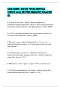 MED CERT 1 DODD FINAL REVIEW  SCRIPT 2026 TESTED ANSWERS GRADED  A&plus; 