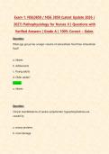 Exam 1&colon; NSG3850 &sol; NSG 3850 &lpar;Latest Update 2026 &sol; 2027&rpar; Pathophysiology for Nurses II &vert; Questions with Verified Answers &vert; Grade A &vert; 100&percnt; Correct &ndash; Galen&period;