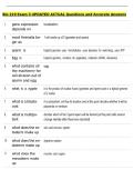 Bio 219 Exam 3 UPDATED ACTUAL Questions and Accurate Answers