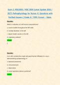 Exam 2&colon; NSG3850 &sol; NSG 3850 &lpar;Latest Update 2026 &sol; 2027&rpar; Pathophysiology for Nurses II &vert; Questions with Verified Answers &vert; Grade A &vert; 100&percnt; Correct &ndash; Galen&period;