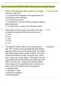 Bio 219- Quizzes UPDATED ACTUAL Questions and Accurate Answers