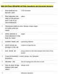 BIO 219 Final UPDATED ACTUAL Questions and Accurate Answers