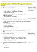 BIO 219 - Exam 3 Study UPDATED ACTUAL Questions and Accurate Answers