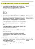 bio 219 UPDATED ACTUAL Questions and Accurate Answers