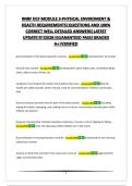 RNRF DCF MODULE 3-PHYSICAL ENVIROMENT & HEALTH REQUIREMENTS&vert;QUESTIONS AND 100&percnt; CORRECT WELL DETAILED ANSWERS&vert;LATEST UPDATE&excl;&excl;&excl;&excl;&excl;2026&vert;GUARANTEED PASS&vert;GRADED A&plus;&vert;VERIFIED