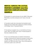 MEDICAL-SURGICAL RN A ACTUAL  PROPHECY ASSESSMENT 2026 FULL  QUESTIONS COMPLETE SOLUTIONS  GRADED A&plus;