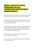 MEDICAL-SURGICAL RN A RELIAS  PROFESSIONAL TEST 2026  COMPREHENSIVE QUESTIONS PRECISE  ANSWERS GRADED A&plus; 