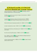 ECPI Final Exam Bio 112 UPDATED ACTUAL Questions and Accurate Answers
