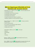 BIO 111 Final Exam UPDATED ACTUAL Questions and Accurate Answers