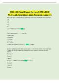 BIO 111 Final Exam Review UPDATED ACTUAL Questions and Accurate Answers