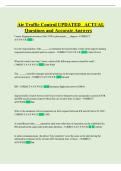 Air Traffic Control UPDATED ACTUAL Questions and Accurate Answers