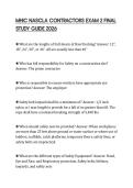 MHIC NASCLA CONTRACTORS EXAM 2 FINAL  STUDY GUIDE 2026