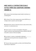 MHIC NASCLA CONTRACTORS EXAM 2  ACTUAL PAPER 2026 QUESTIONS ANSWERS  GRADED A&plus;
