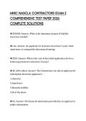 MHIC NASCLA CONTRACTORS EXAM 2  COMPREHENSIVE TEST PAPER 2026  COMPLETE SOLUTIONS 