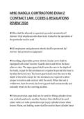 MHIC NASCLA CONTRACTORS EXAM 2  CONTRACT LAW&comma; CODES & REGULATIONS  REVIEW 2026 