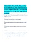 ATI TEAS Test Study Guide TEAS 7 Test of Essential Academic Skills Version Seven 1st Edition COMPLETE EXAM LATEST VERSION 2026-2027 QUESTIONS AND 100- Verified ANSWERS&period;pdf