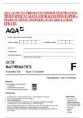 2026 AQA GCSE MATHEMATICS 8300&sol;2F FOUNDATION TIER PAPER 2 CALCULATOR QUESTION PAPER &plus; MARK SCHEME &lbrack;MERGED&rsqb; LATEST UPDATE