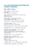 CLT LANA EXAM PREP QUESTIONS AND CORRECT ANSWERS