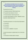 ABO ADVANCED EXAM NEWEST 2026 ACTUAL EXAM WITH  COMPLETE QUESTIONS AND CORRECT DETAILED ANSWERS &lpar;100&percnt;  VERIFIED ANSWERS&rpar; &vert;ALREADY GRADED A&plus;&vert; &vert;&vert;PROFESSOR  VERIFIED&vert;&vert;